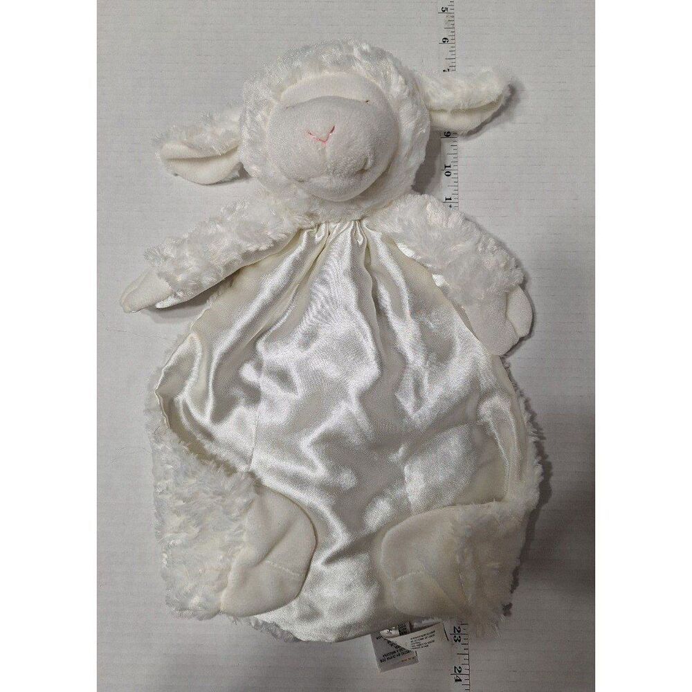 Gund Baby Winky huggybuddy sleep Sheep Lamb Lovey Security Blanket Satin back